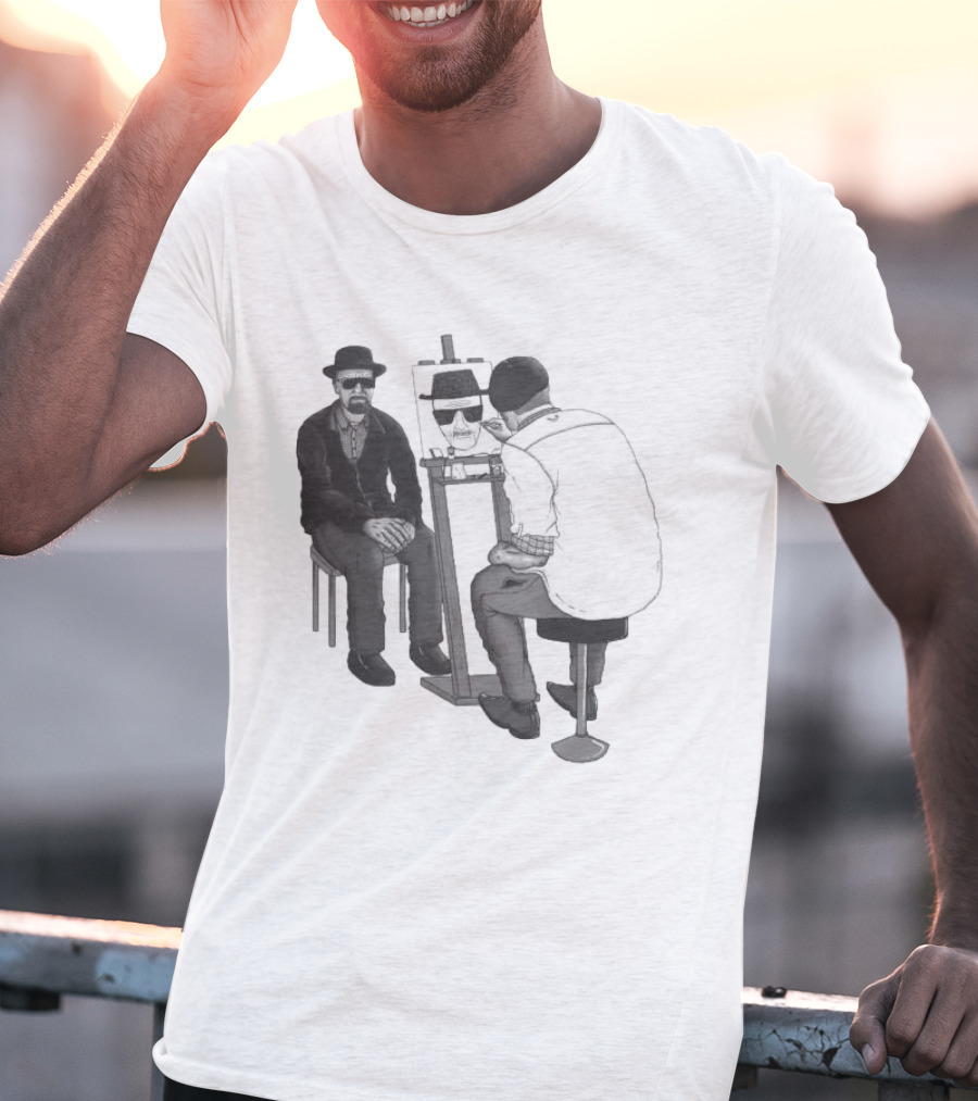 The One Who Draws Breaking Bad Walter White Sketching Himself T-Shirt
