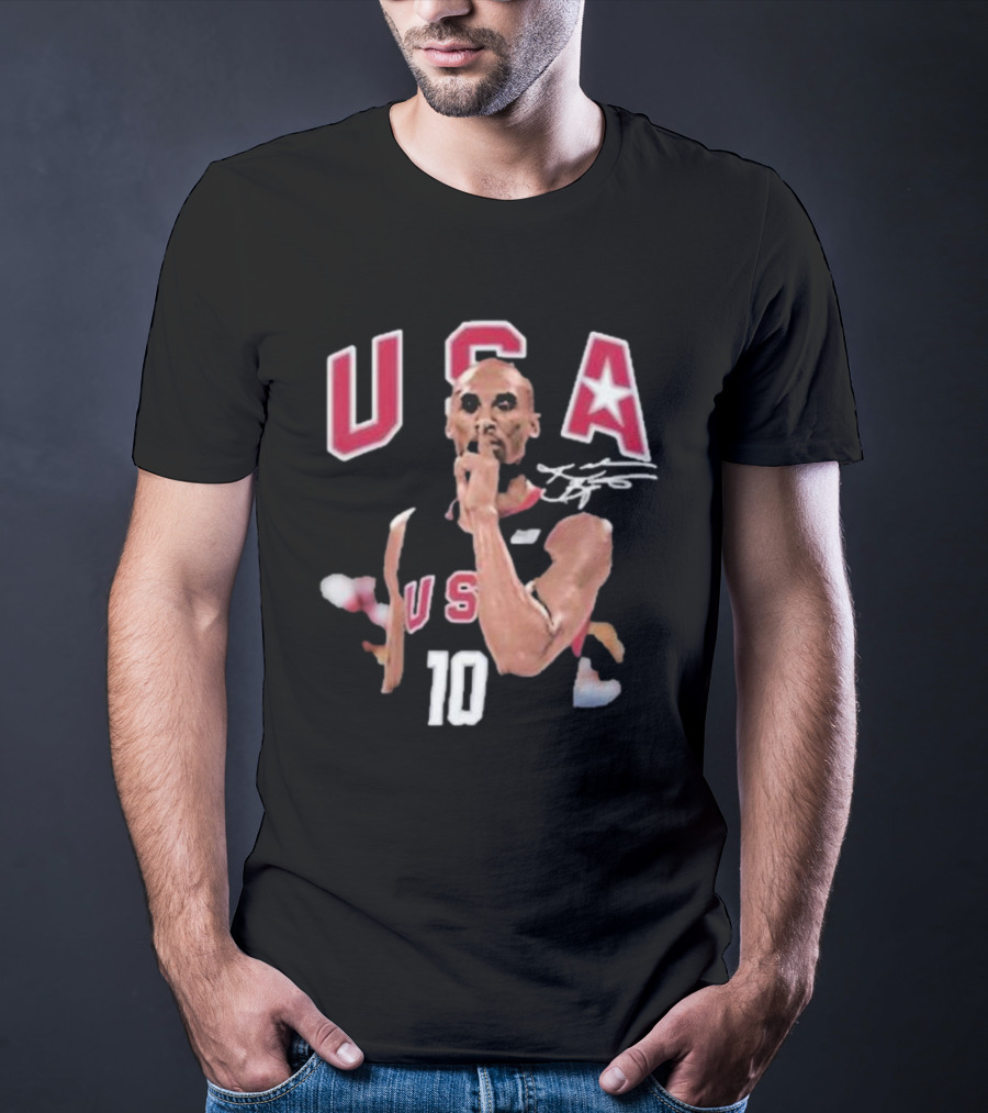 USA Basketball 10 Silence Gesture Athlete Signature T-Shirt