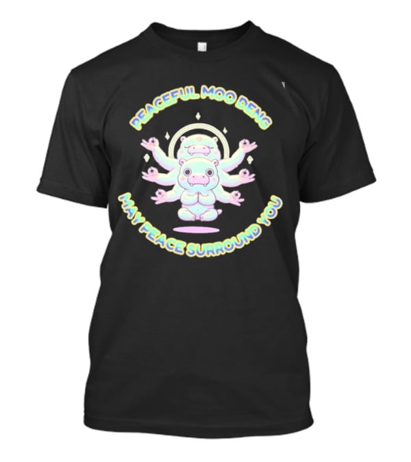 Peaceful Moo Deng May Peace Surround You Pastel Karma Yoga T-Shirt
