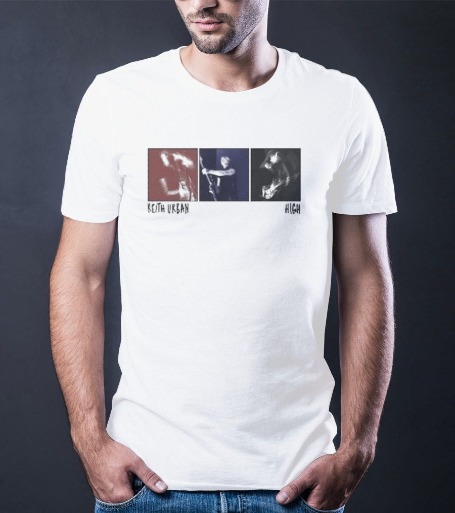 Keith Urban High Blurred Triptych Image T-Shirt