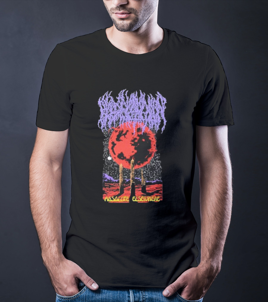 Blood Incantation Absolute Elsewhere All Life Is Temporary Moon And Cosmic Landscape T-Shirt