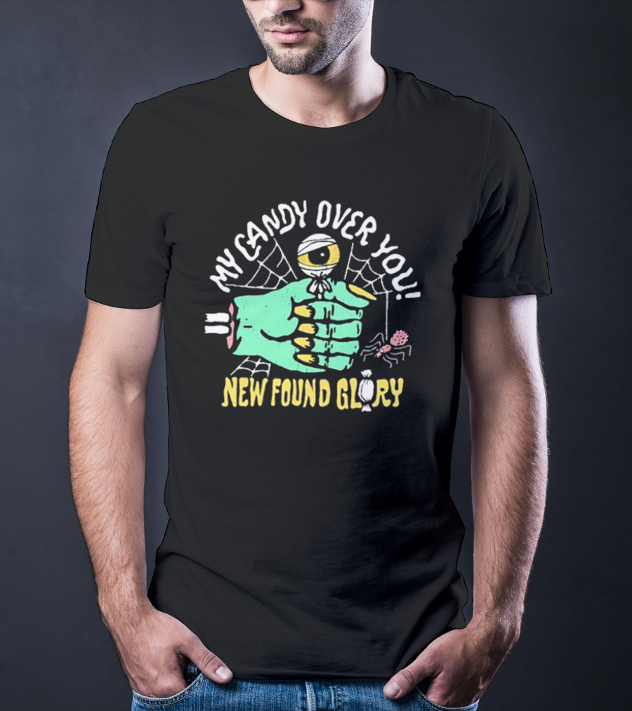 New Found Glory My Candy Over You Monster Hand And Spiderwebs T-Shirt