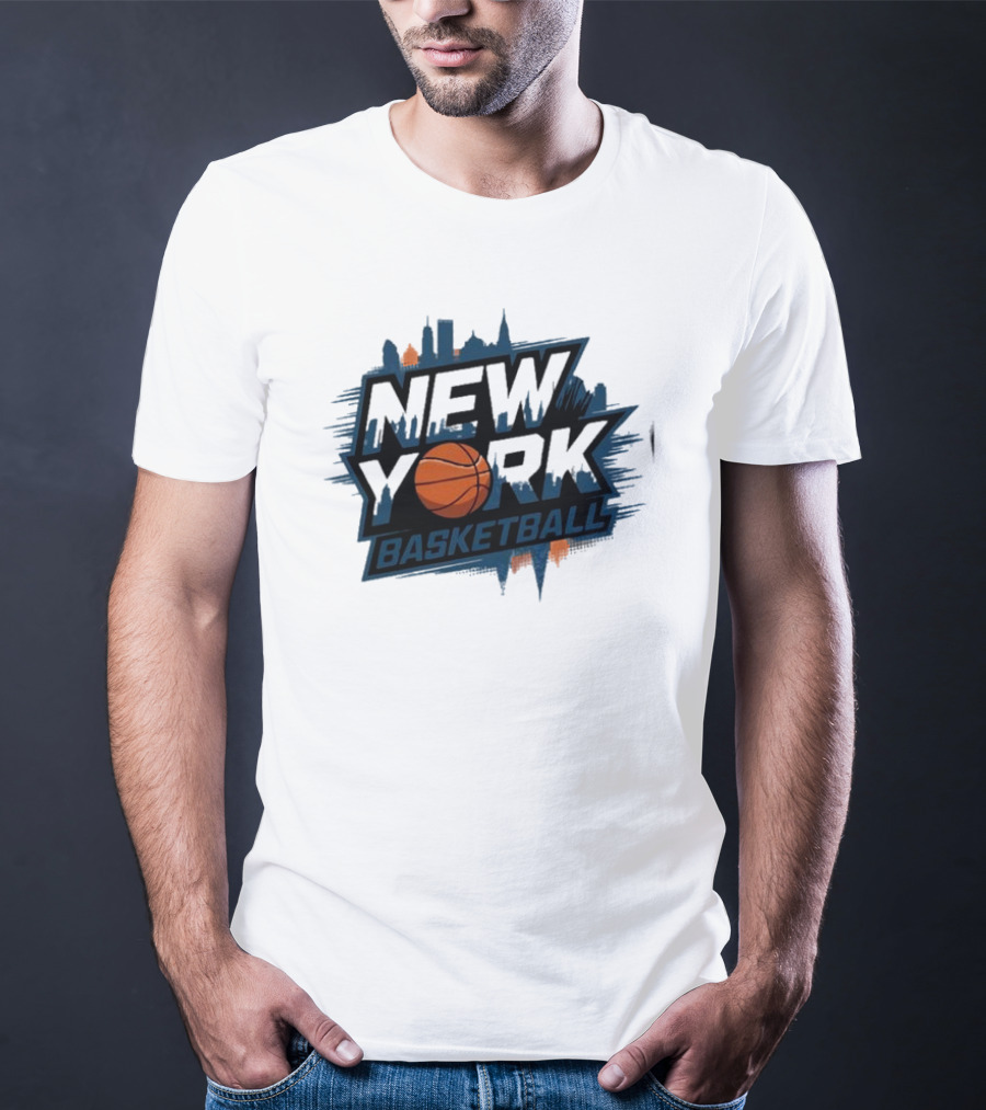 New York City Skyline Basketball T-Shirt