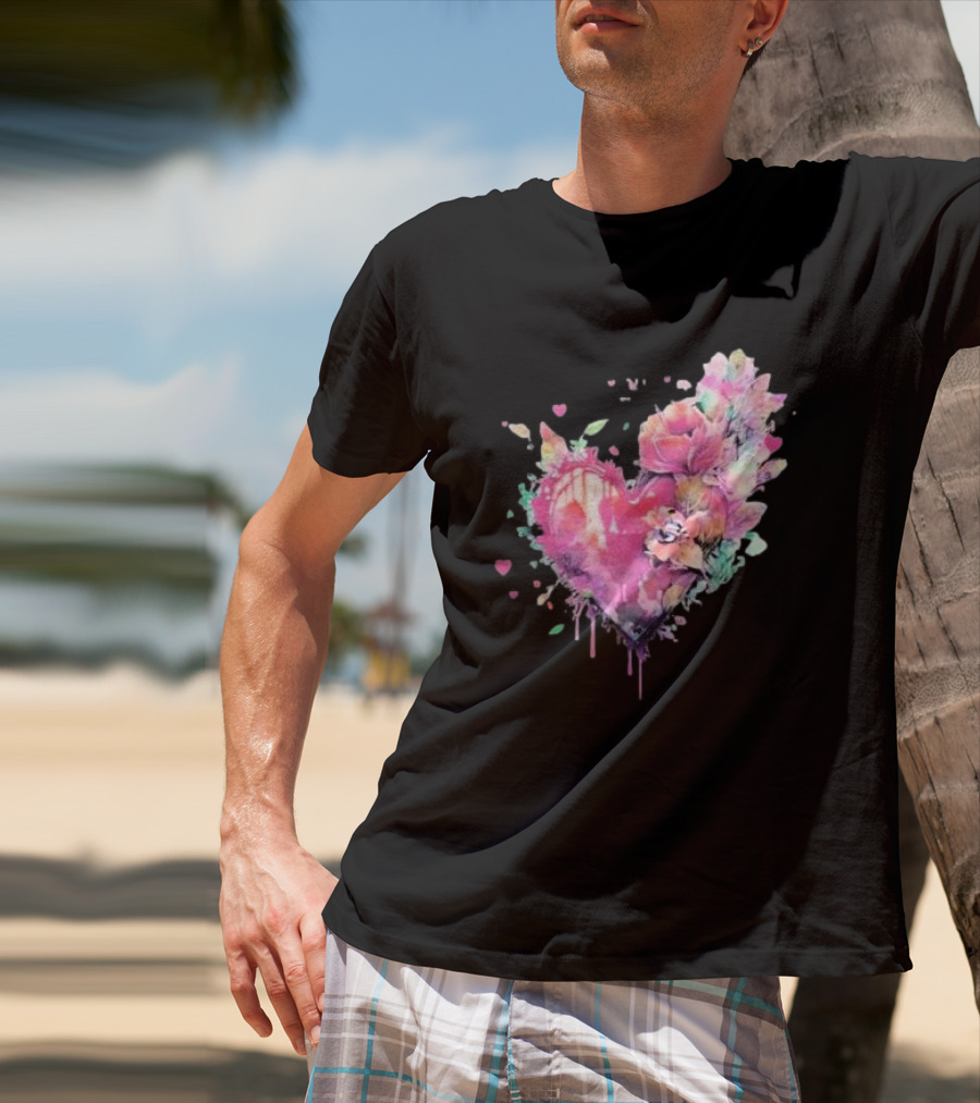 Alexander Stewart Bleeding Heart Floral T-Shirt