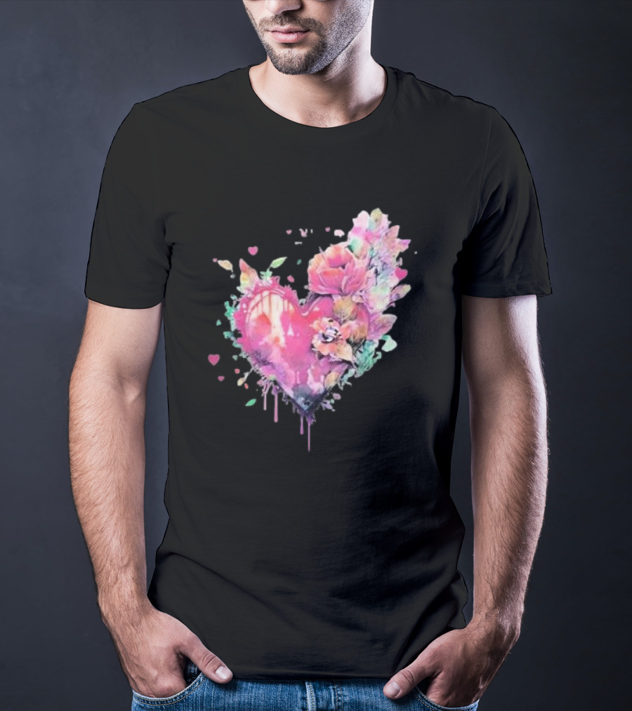 Alexander Stewart Bleeding Heart Floral T-Shirt
