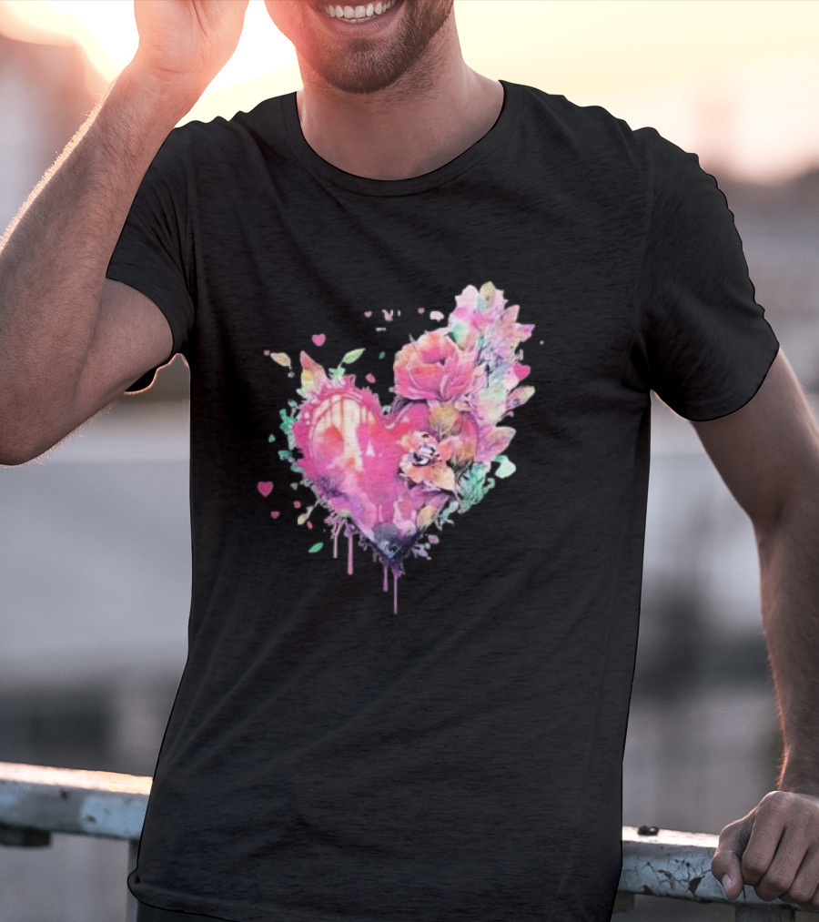 Alexander Stewart Bleeding Heart Floral T-Shirt