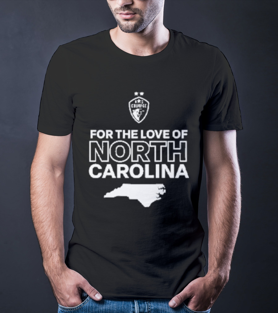 CHARLOTTE FC For The Love Of North Carolina Map T-Shirt