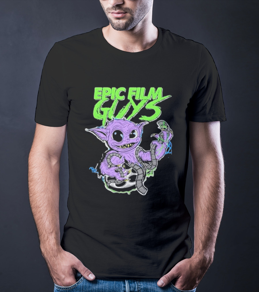 Epic Film Guys Gobby Creature Holding Film Strip T-Shirt