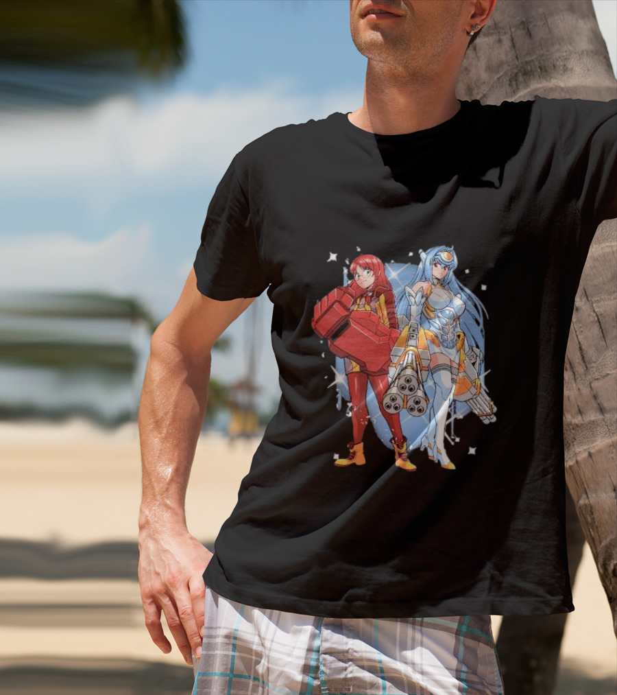 Space Journey Coinbox Anime Duo With Armor And Weapons T-Shirt