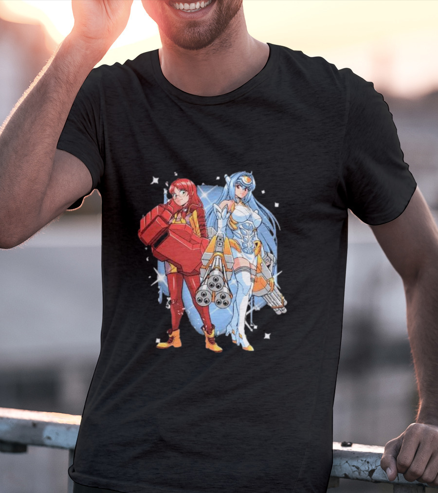 Space Journey Coinbox Anime Duo With Armor And Weapons T-Shirt