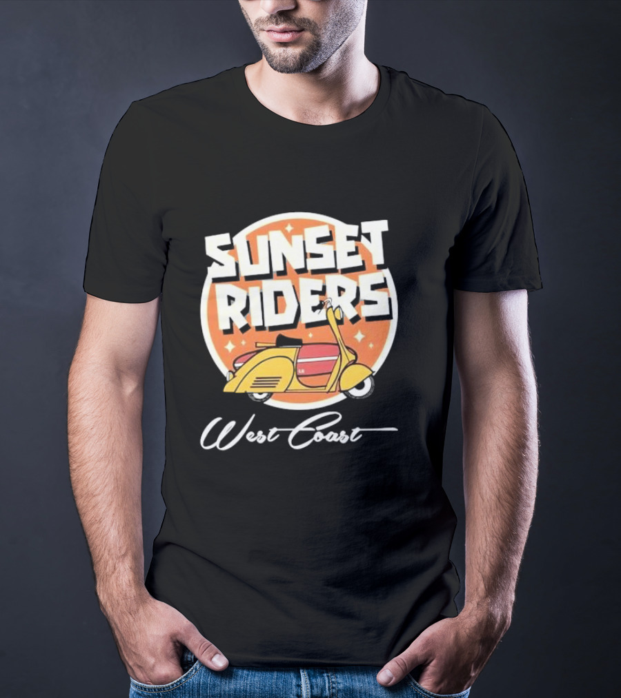 Sunset Riders West Coast Retro Scooter T-Shirt
