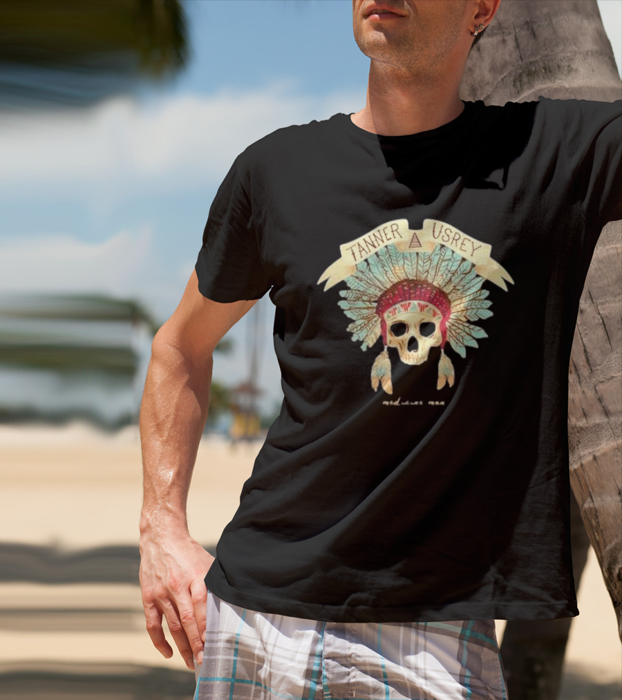 Tanner Usrey Skull Headdress Medicine Man T-Shirt