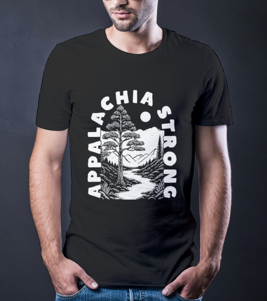 Appalachia Strong Tyler Childers Lady May Scenic Mountain And Tree T-Shirt