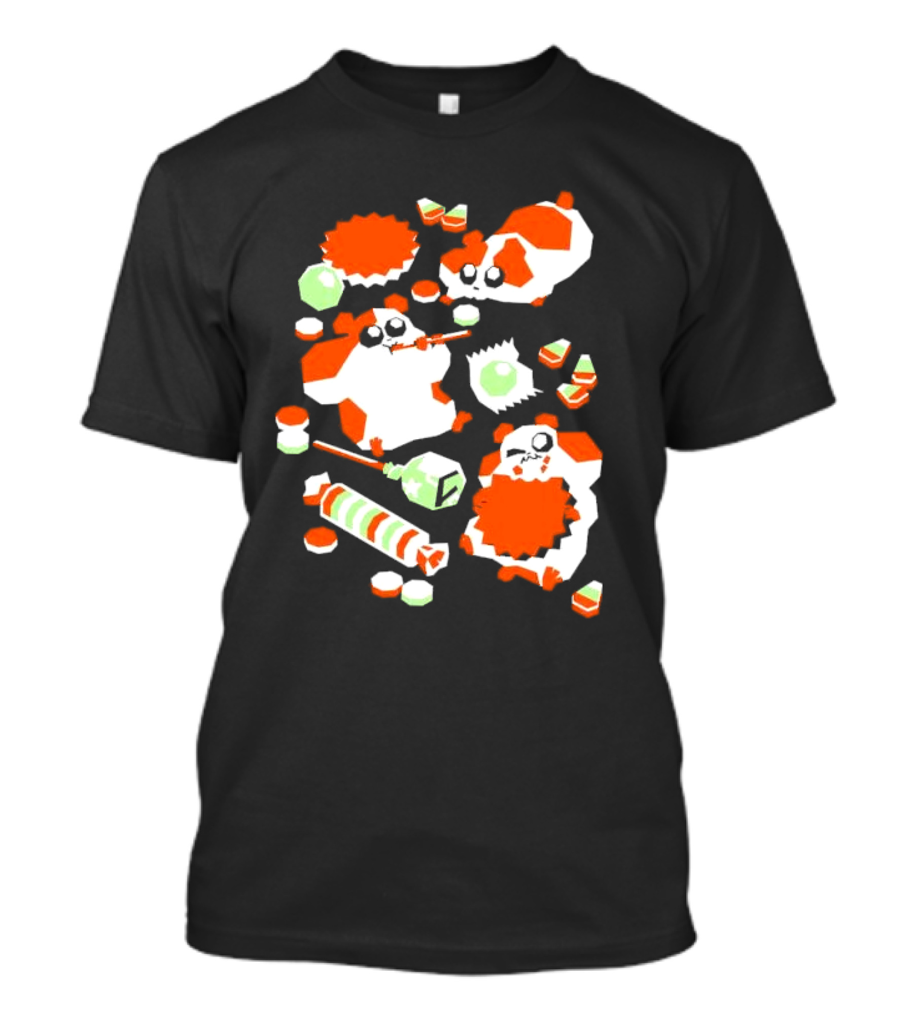 Trick Or Squeak Hamsters With Candy Madness Andy Kluthe T-Shirt