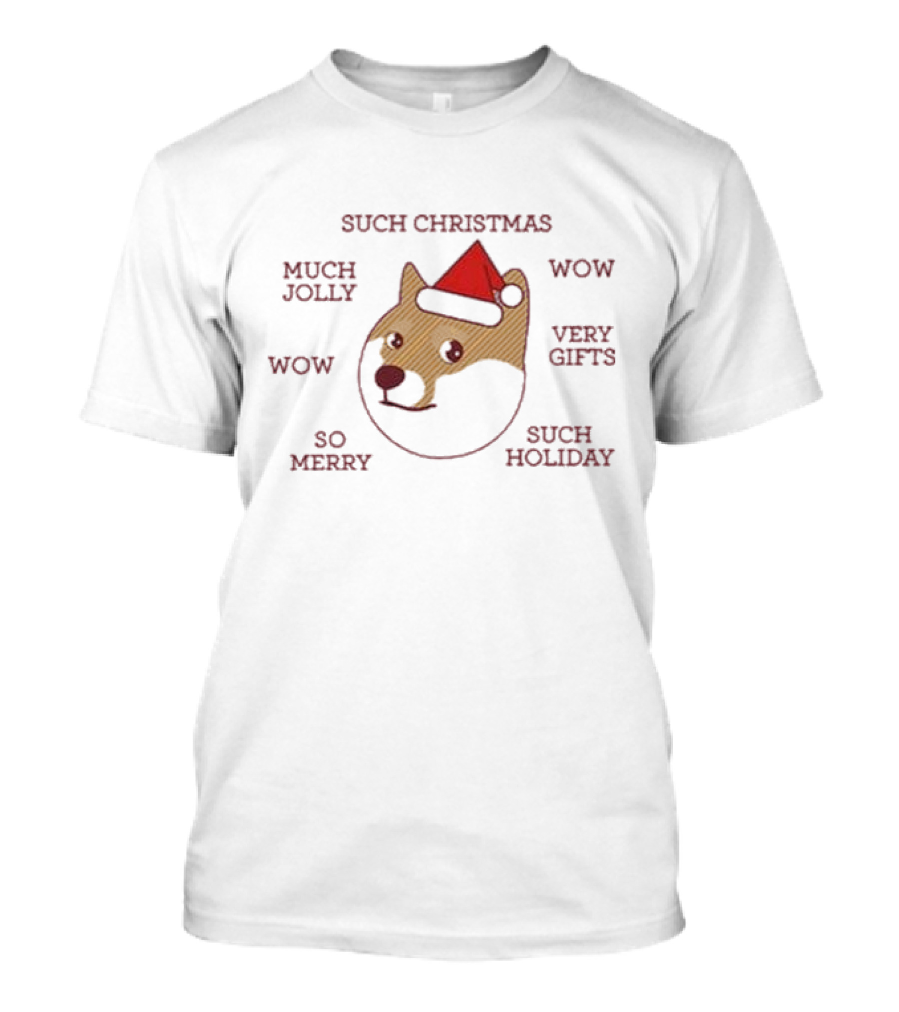 Such Christmas Doge Much Jolly Wow Very Gifts So Merry Such Holiday T-Shirt