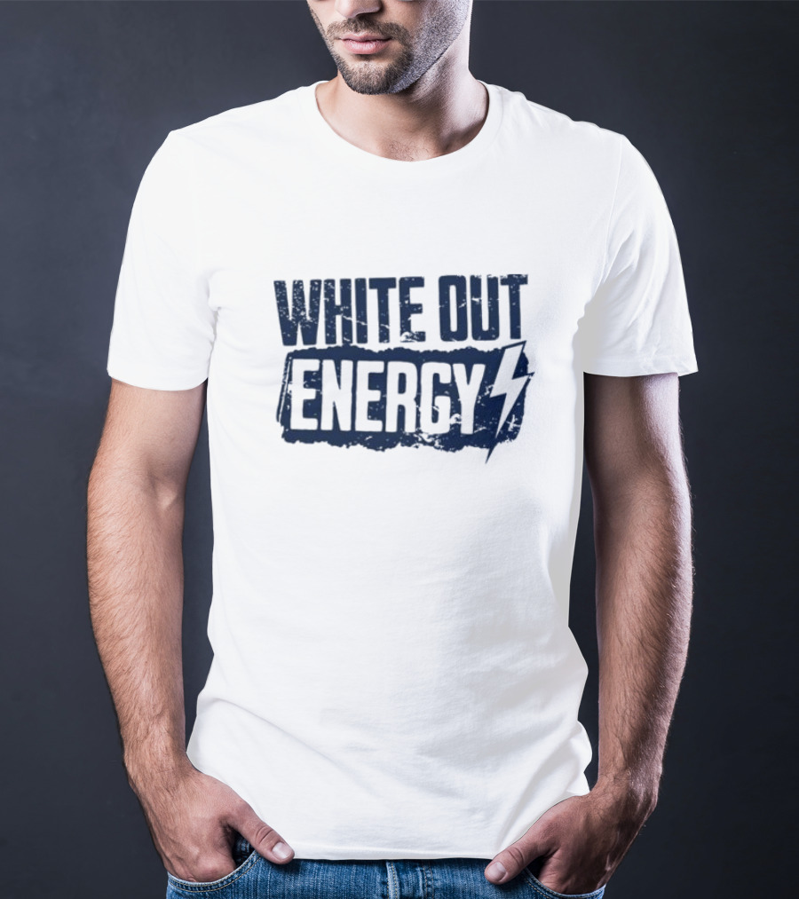 White Out Energy Lightning Bolt T-Shirt