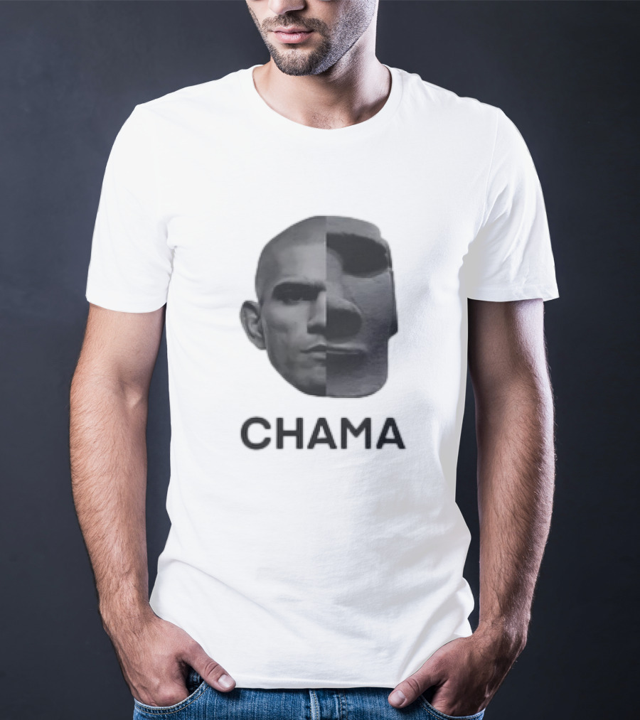 CHAMA Alex Pereira Poatan UFC MMA Face Split T-Shirt
