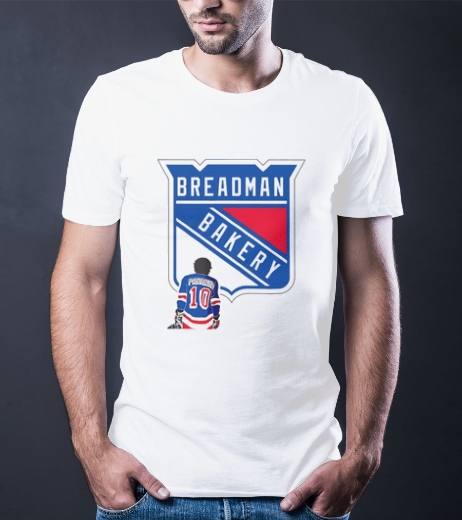 Breadman Bakery Artemi Panarin 10 True Blue New York Rangers Fan T-Shirt