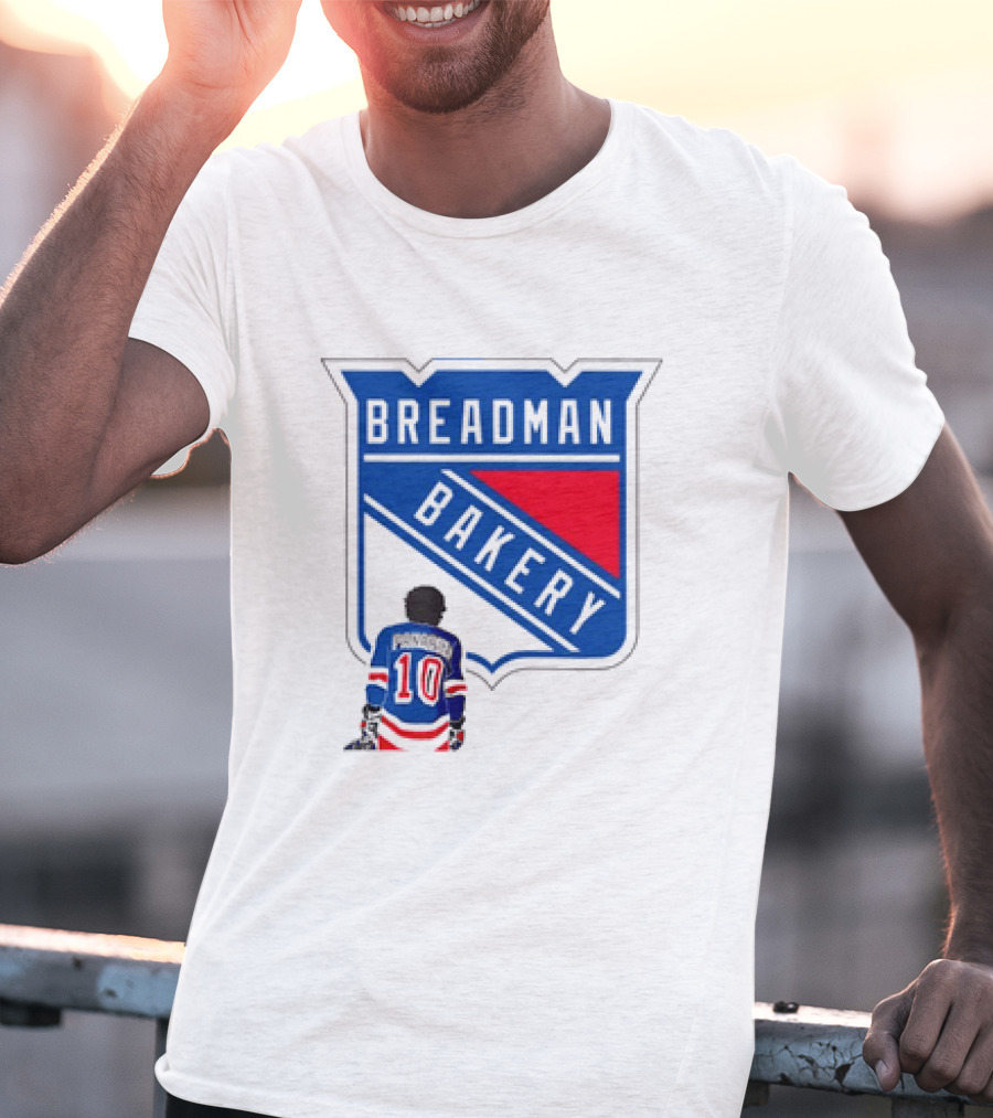 Breadman Bakery Artemi Panarin 10 True Blue New York Rangers Fan T-Shirt