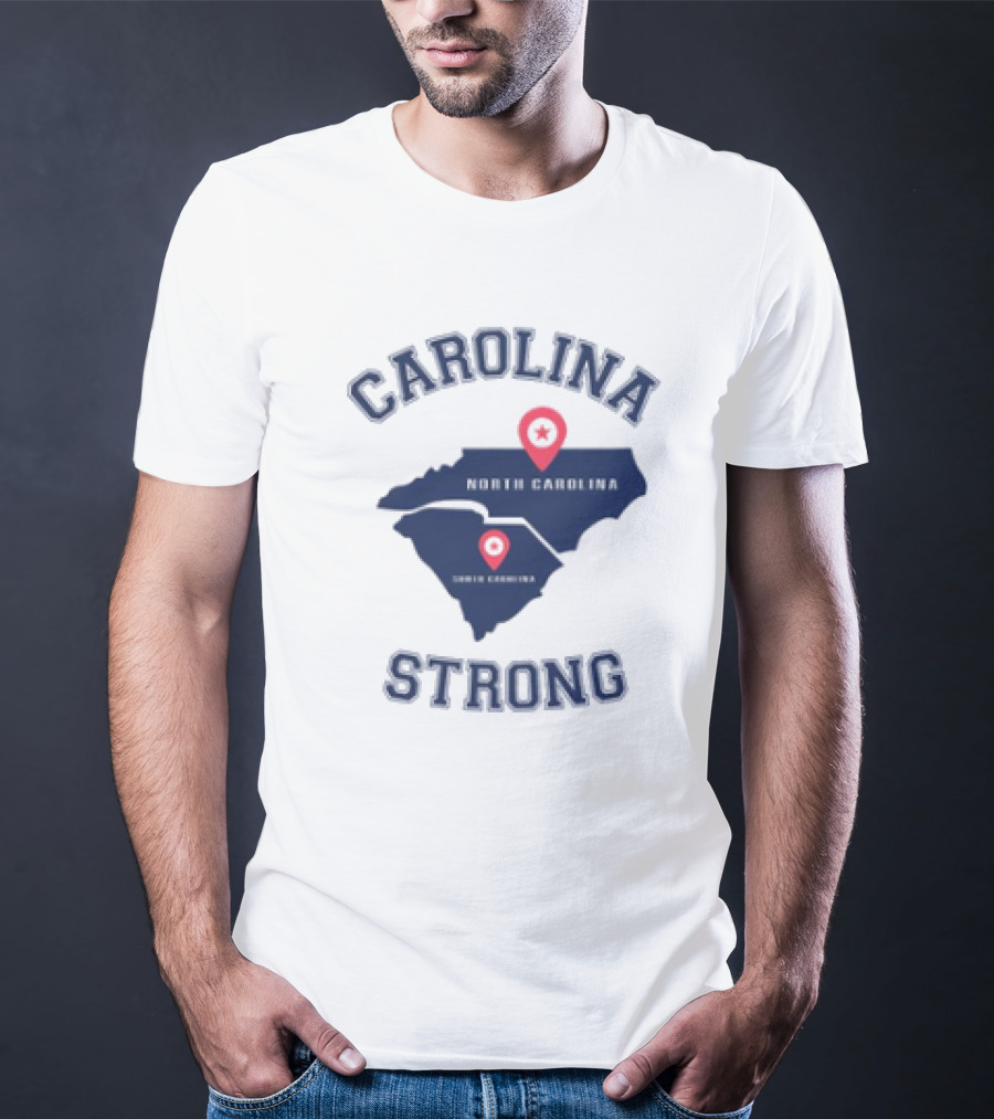 Carolina Strong North Carolina South Carolina Map T-Shirt