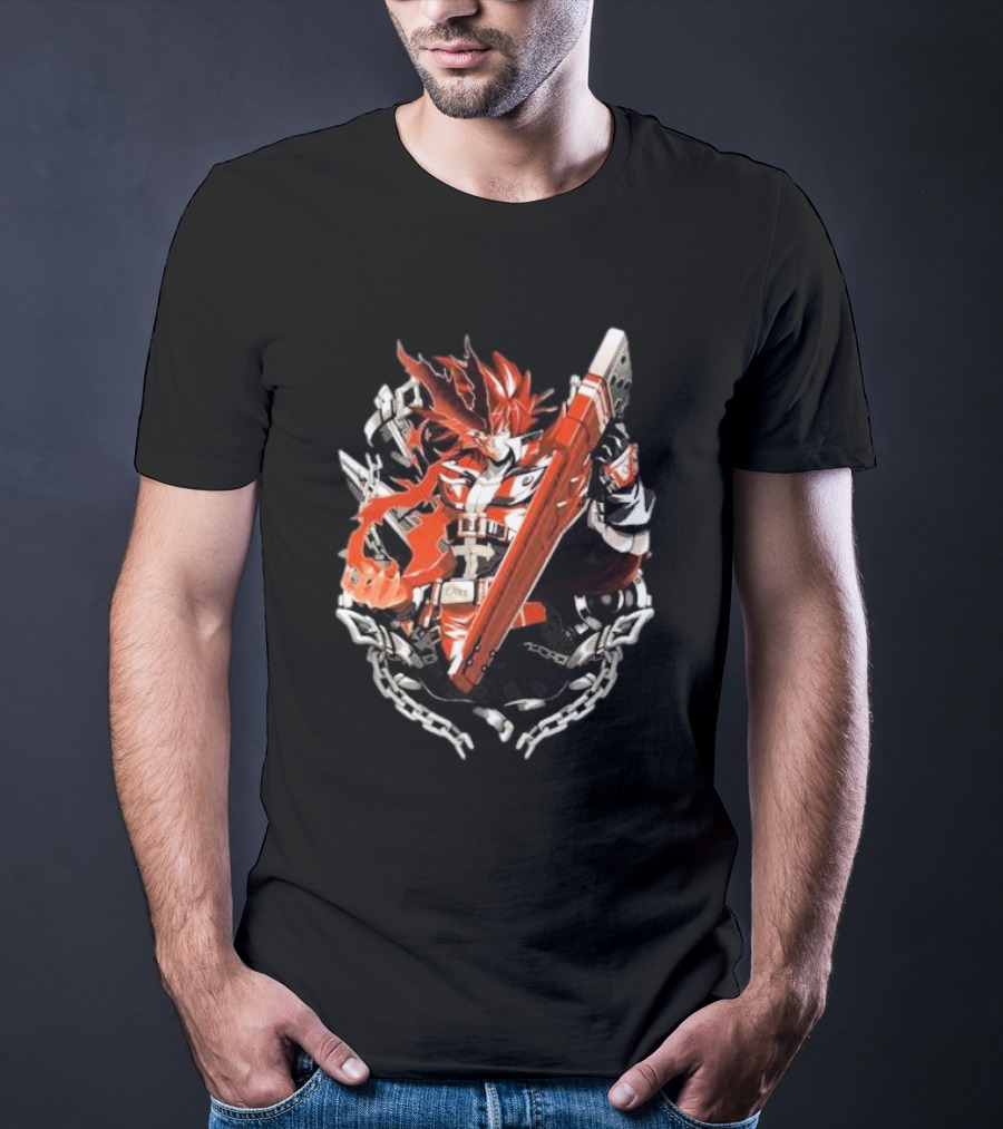 Guilty Gear Sol Badguy Iconic Red Sword Battler T-Shirt
