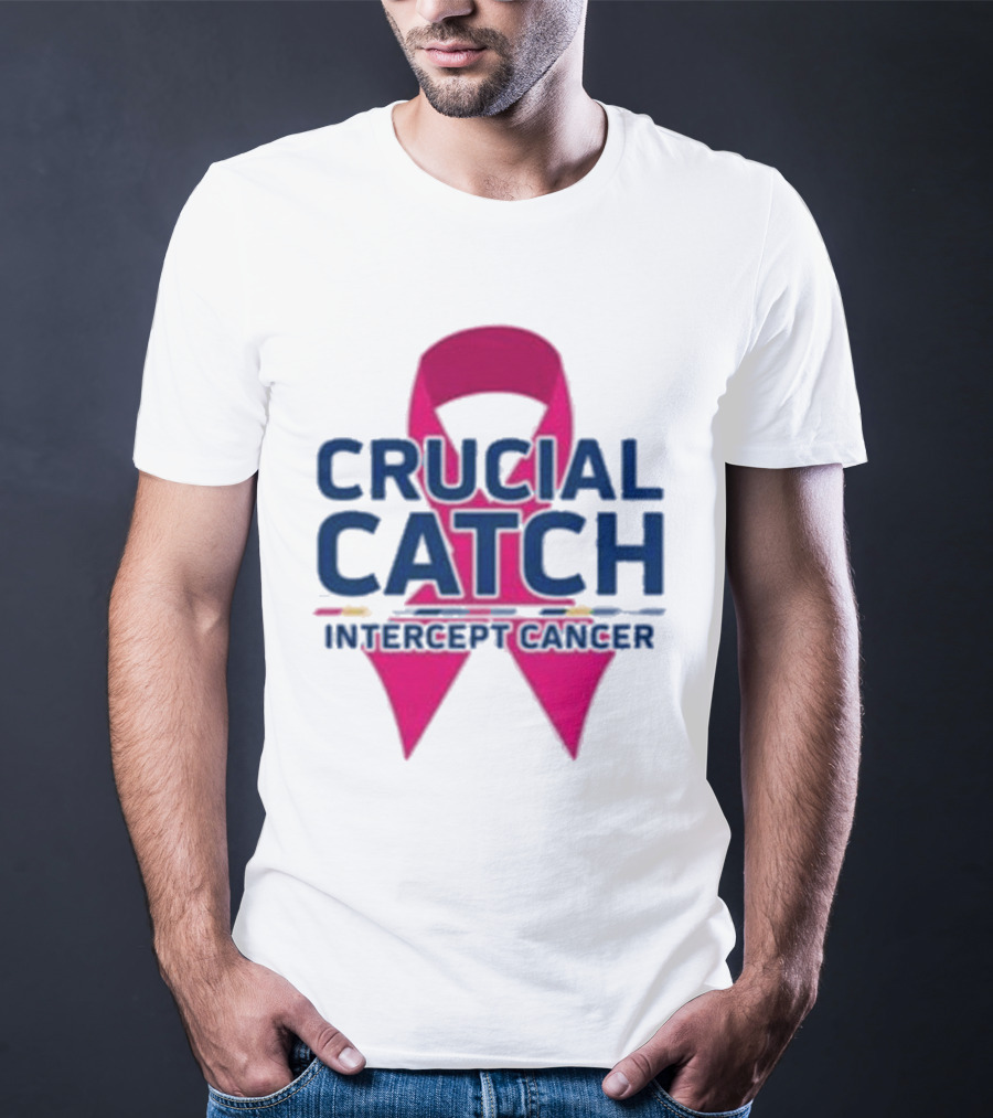 Crucial Catch Intercept Cancer Pink T-Shirt