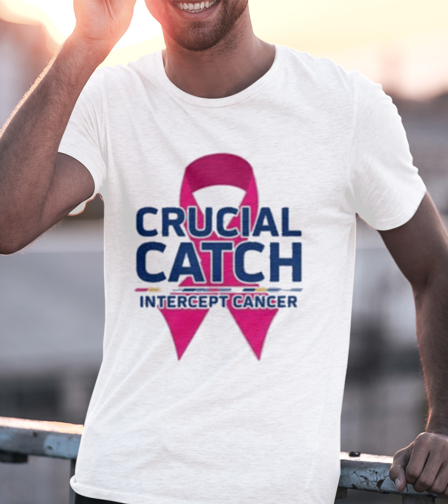 Crucial Catch Intercept Cancer Pink T-Shirt
