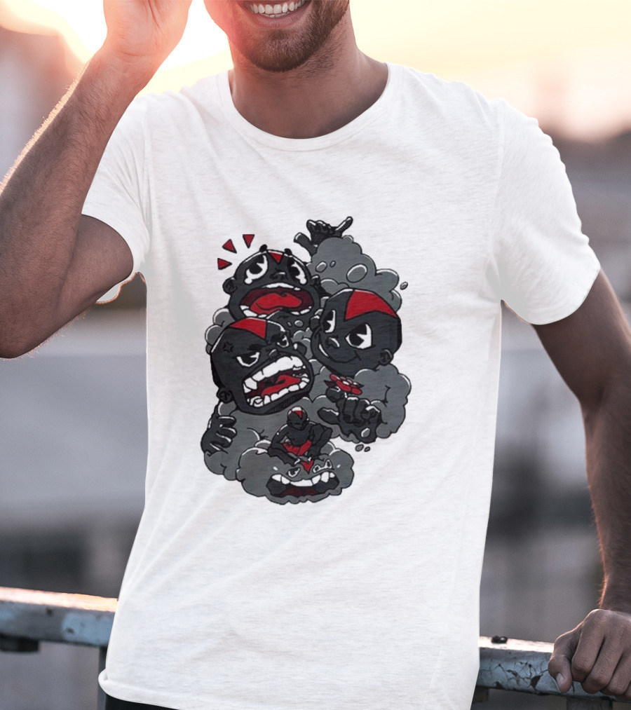 Lil Darkie Emotional Expressions Character Faces Joystick T-Shirt