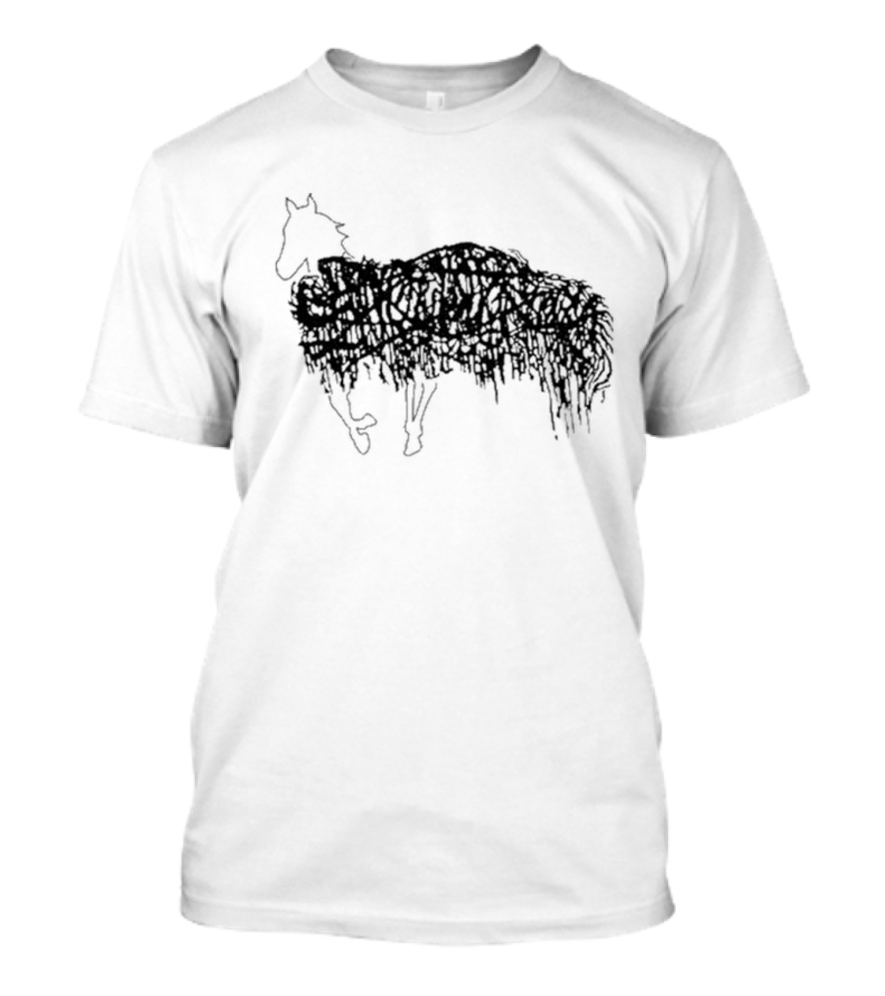 Sanguisugabogg Pony Cover Abstract Dripping Horse T-Shirt