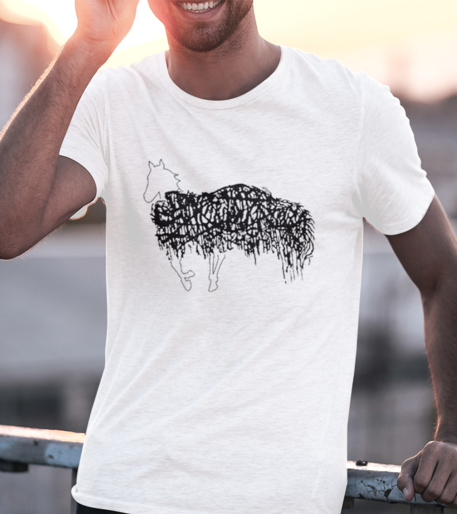 Sanguisugabogg Pony Cover Abstract Dripping Horse T-Shirt