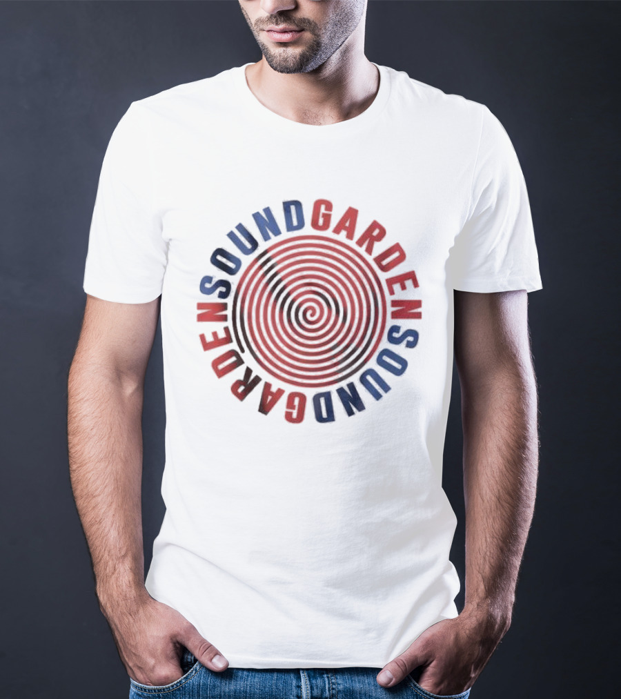 Soundgarden Spiral Red Blue Vintage T-Shirt