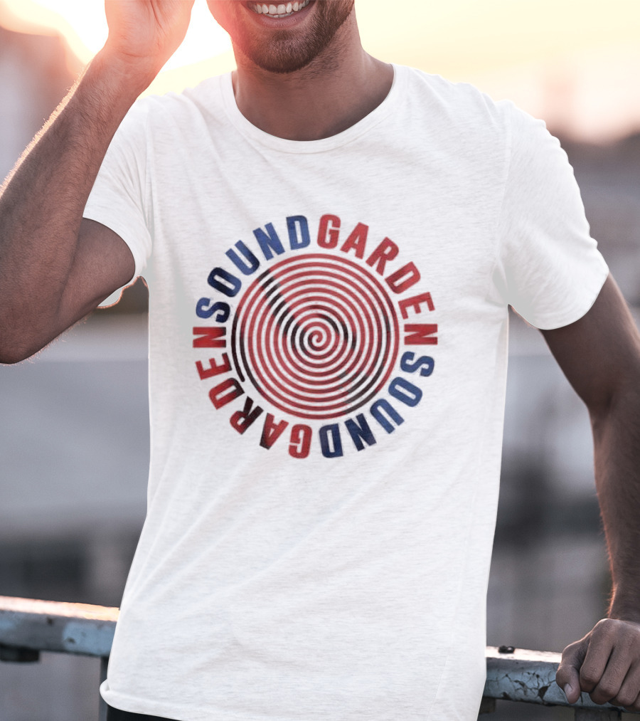 Soundgarden Spiral Red Blue Vintage T-Shirt