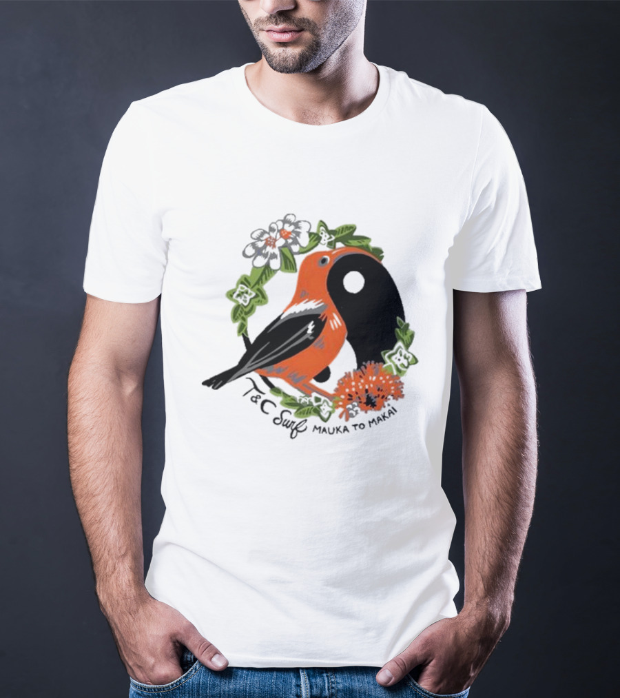 T&C Surf Mauka To Makai Bird Floral Yin Yang T-Shirt