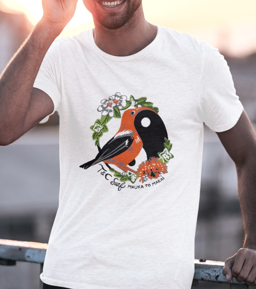 T&C Surf Mauka To Makai Bird Floral Yin Yang T-Shirt