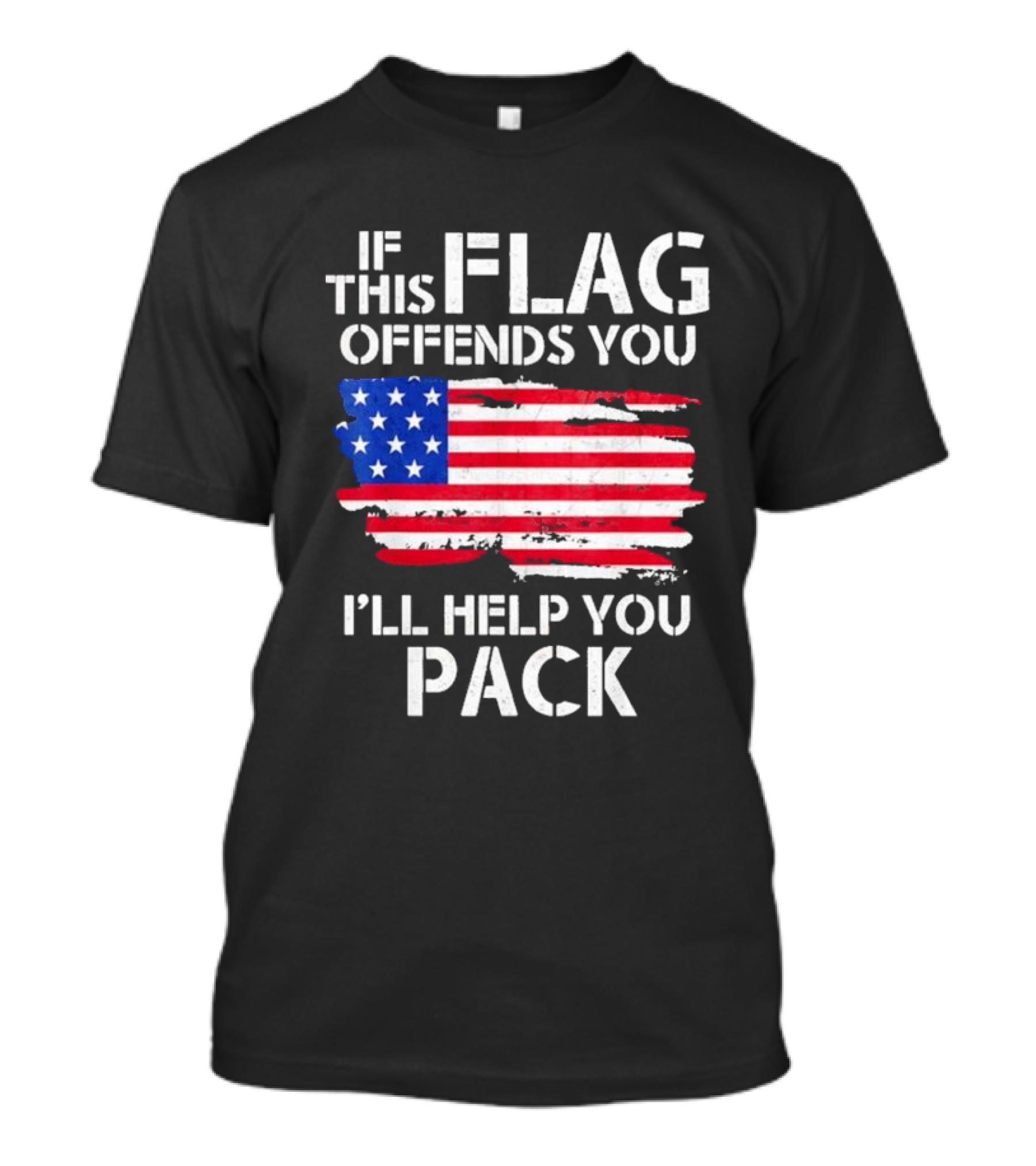 If This Flag Offends You I’ll Help You Pack American Flag T-Shirt