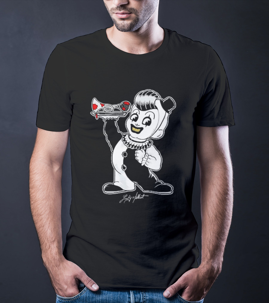 Lucky Hellcat Big Boy Creepy Clown With Chainsaw T-Shirt