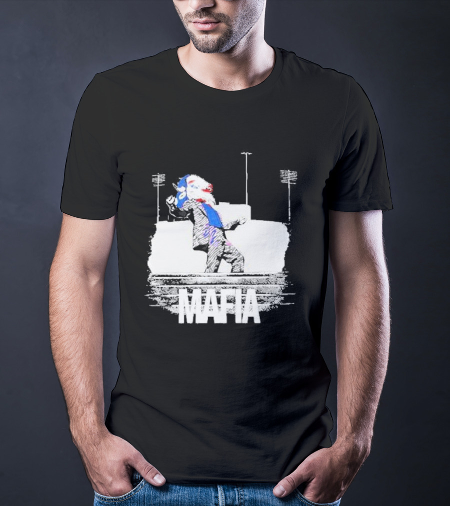 Put On A Happy Face Mafia Buffalo Bills Stadium Steps T-Shirt