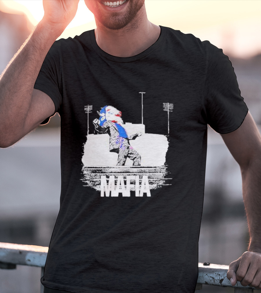 Put On A Happy Face Mafia Buffalo Bills Stadium Steps T-Shirt