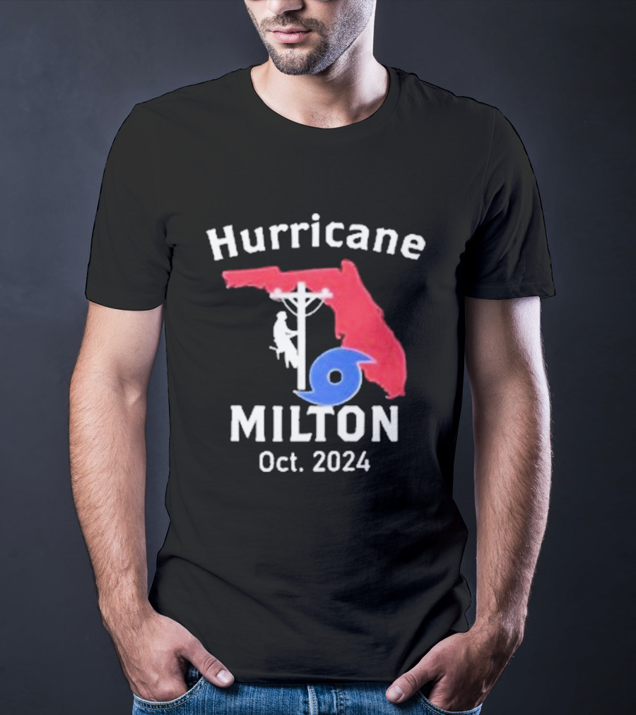 Hurricane Milton Florida Lineman Oct T-Shirt