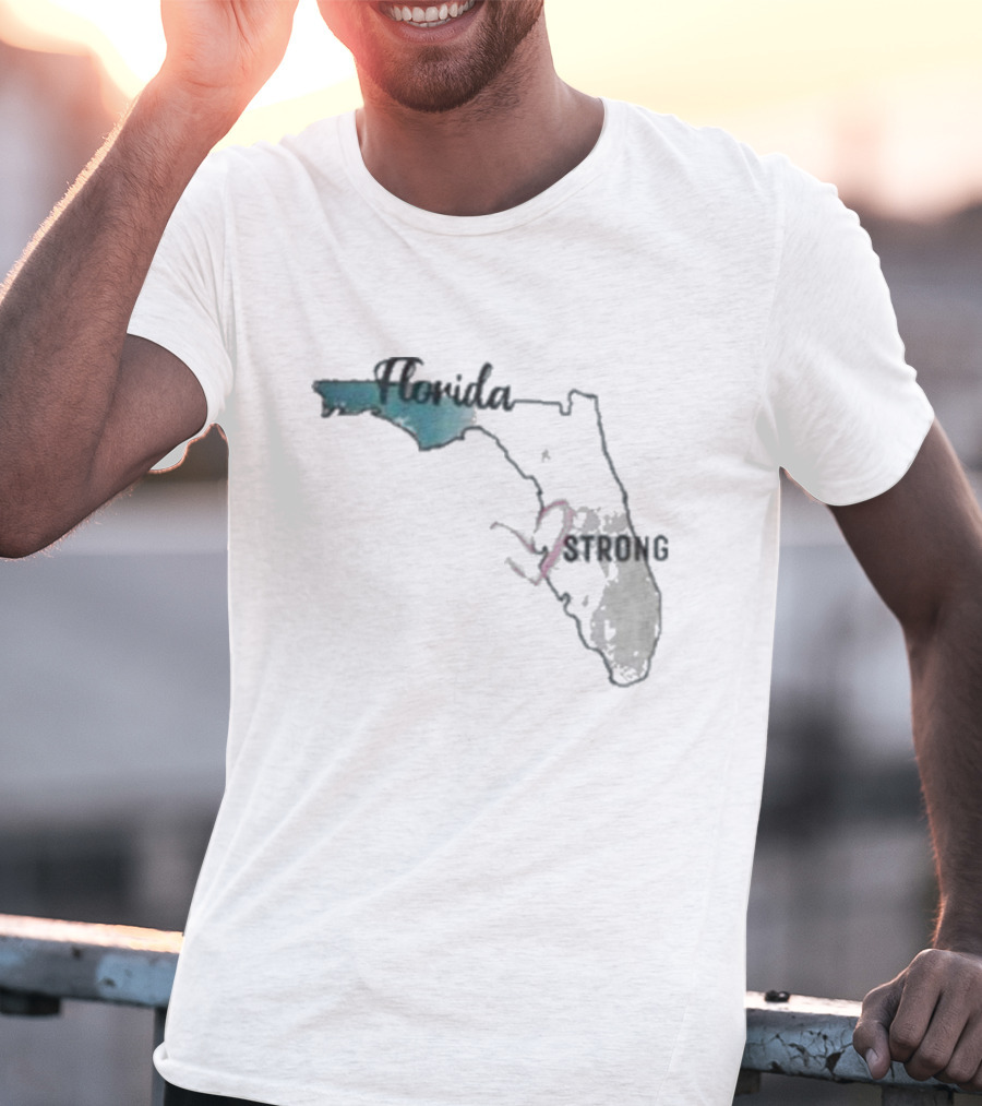 Hurricane Milton Florida Strong Map T-Shirt