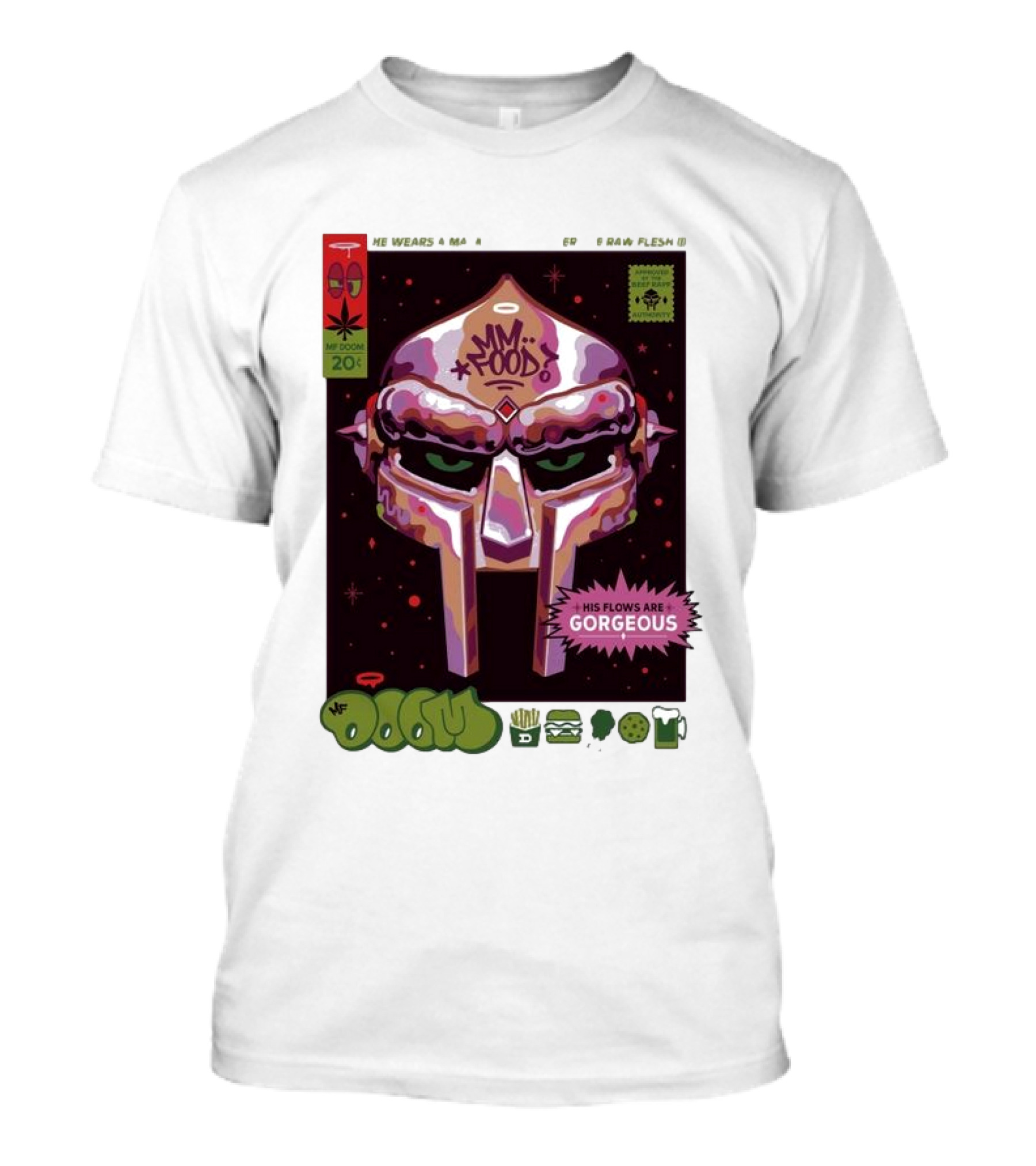 Mm..Food MF Doom Mask His Flows Are Gorgeous T-Shirt