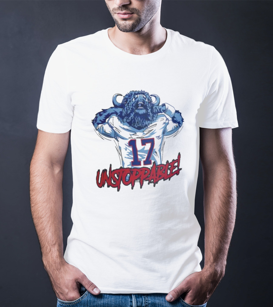 Unstoppable 17 Buffalo Bills Mascot Sports T-Shirt