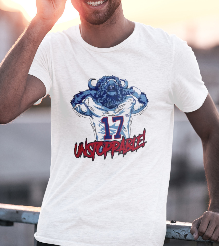 Unstoppable 17 Buffalo Bills Mascot Sports T-Shirt
