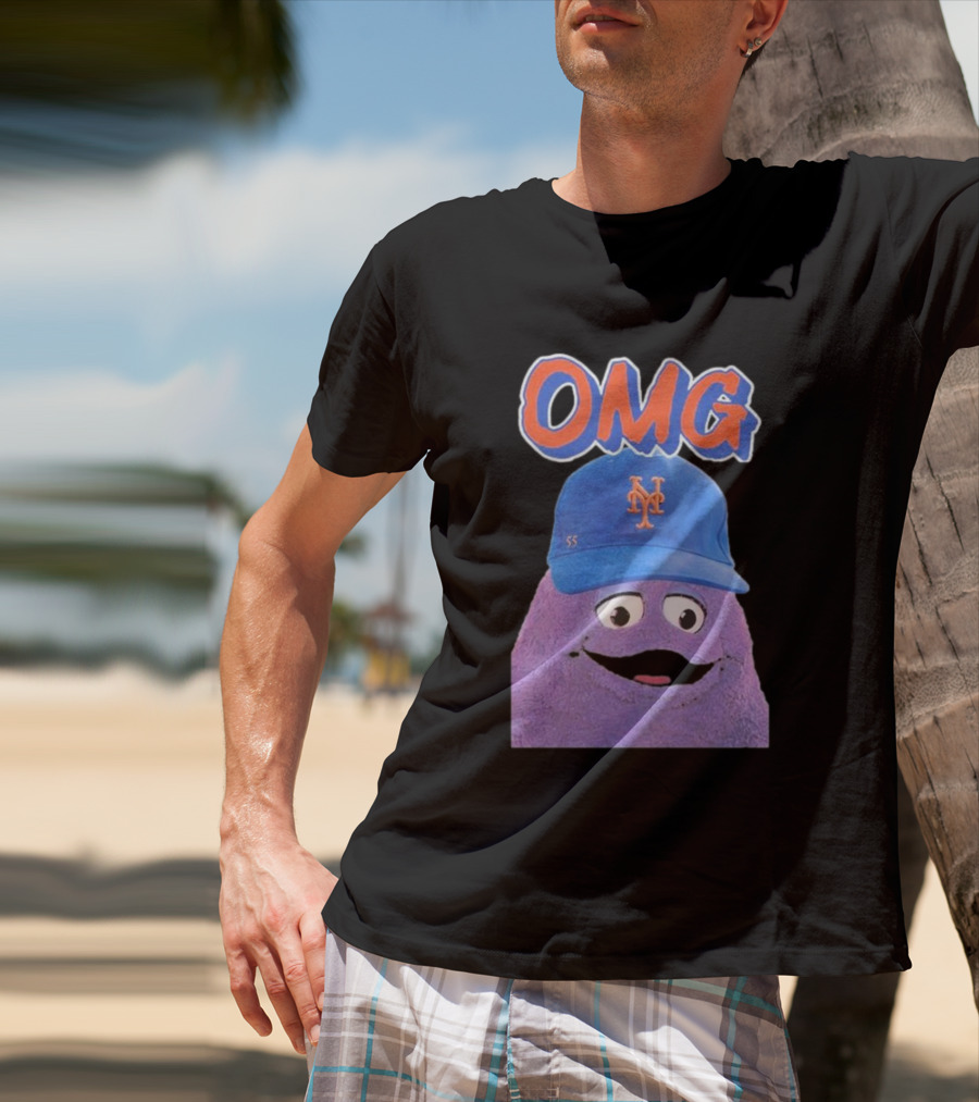 OMG Grimace Mets Cap 55 T-Shirt