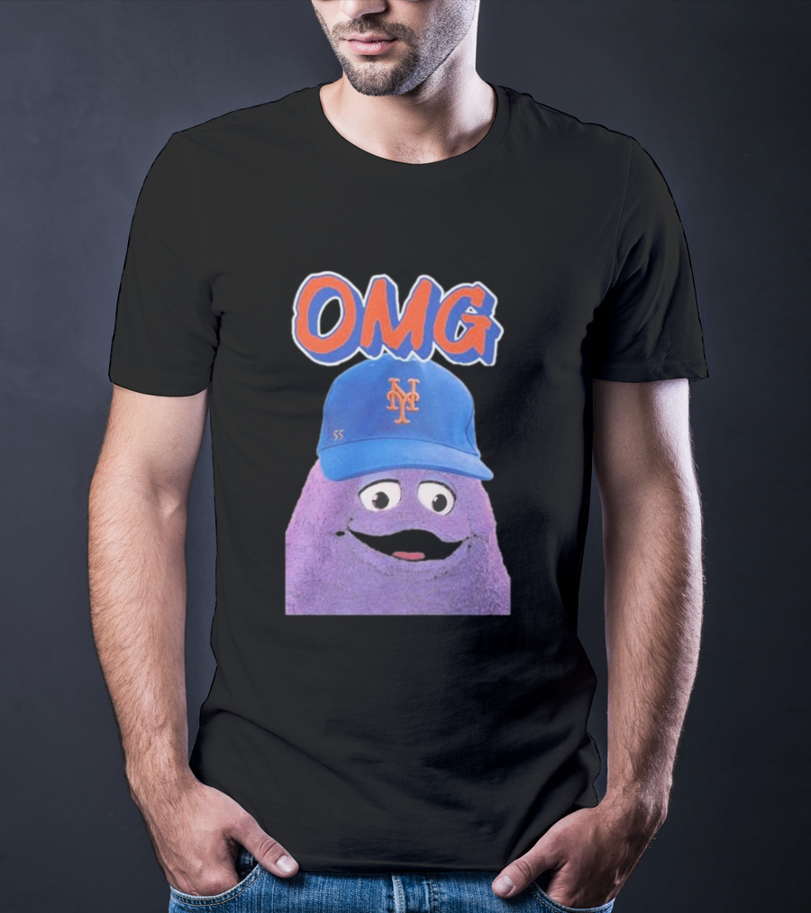 OMG Grimace Mets Cap 55 T-Shirt