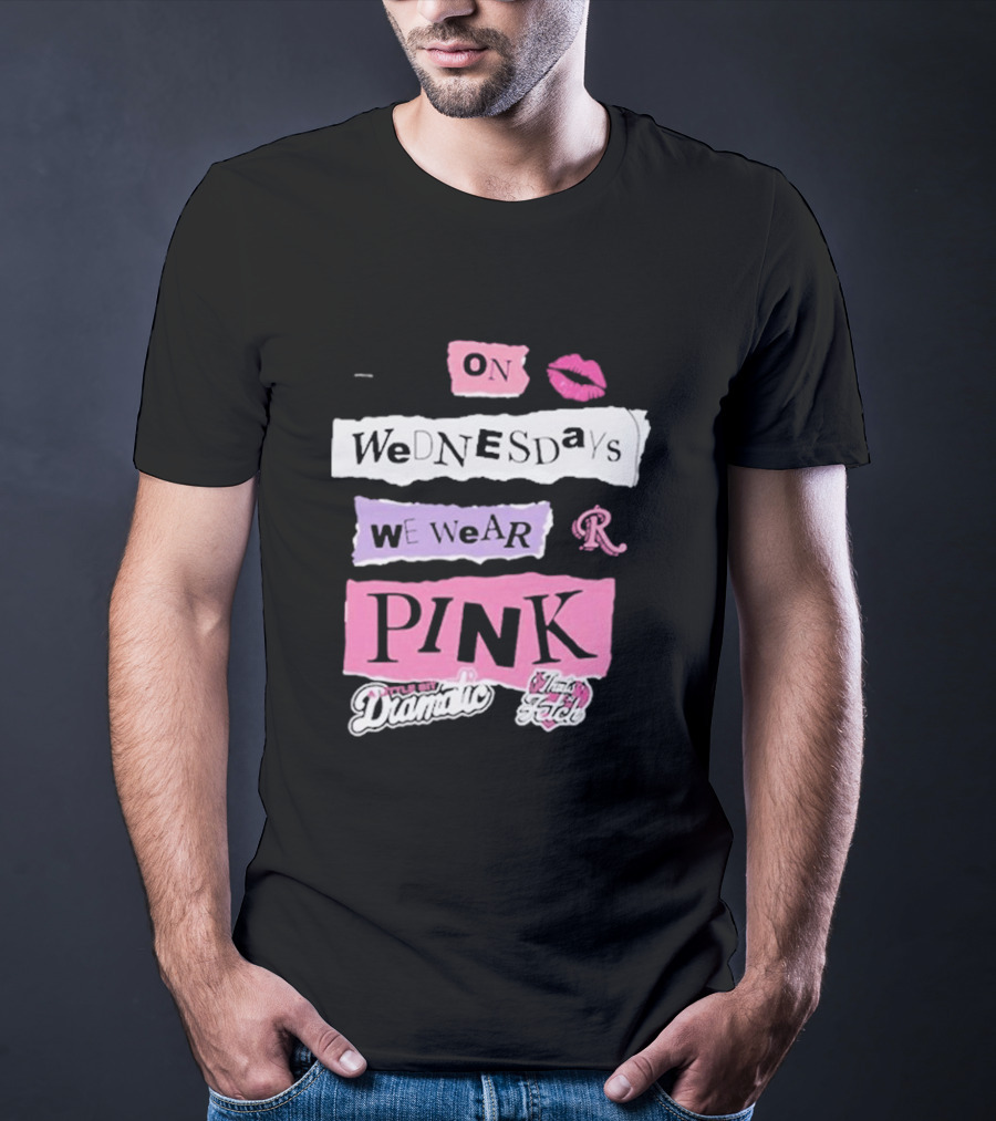 On Wednesdays We Wear Pink Mean Girls Drama Queen Fetch Lips T-Shirt