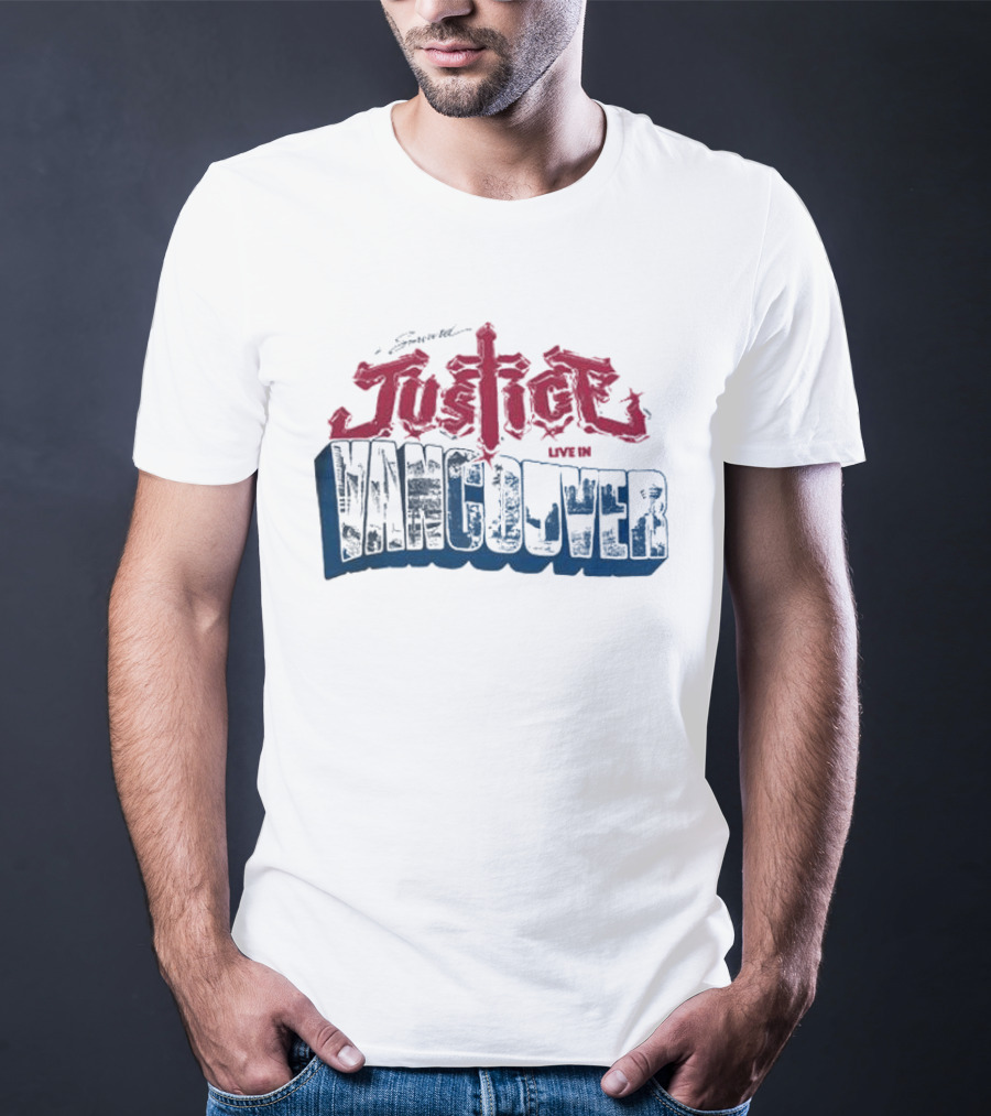 Justice Live In Vancouver Official Concert Event T-Shirt