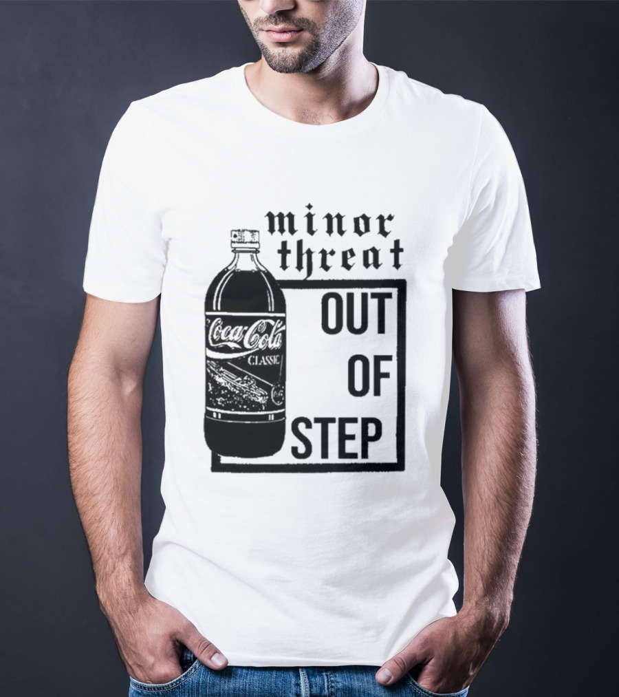 Minor Threat Out Of Step Coca Cola Classic Mockup T-Shirt
