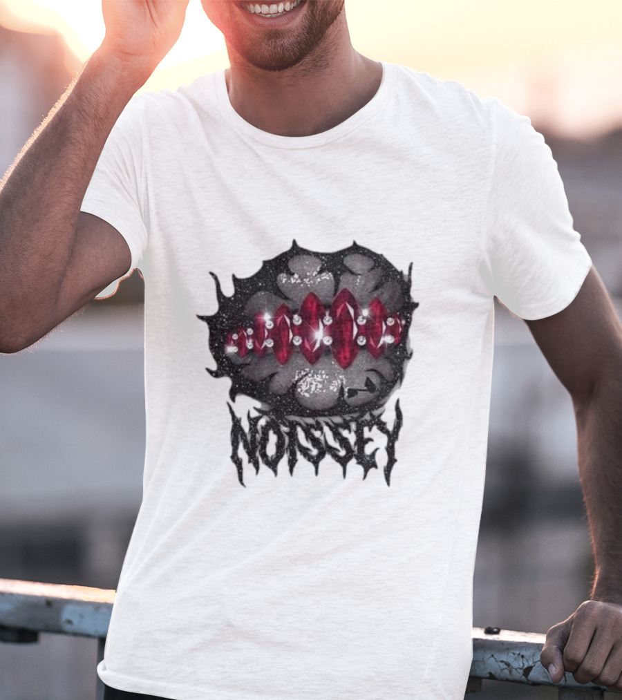 Noissey Rock Night Red Diamond Lip Print T-Shirt