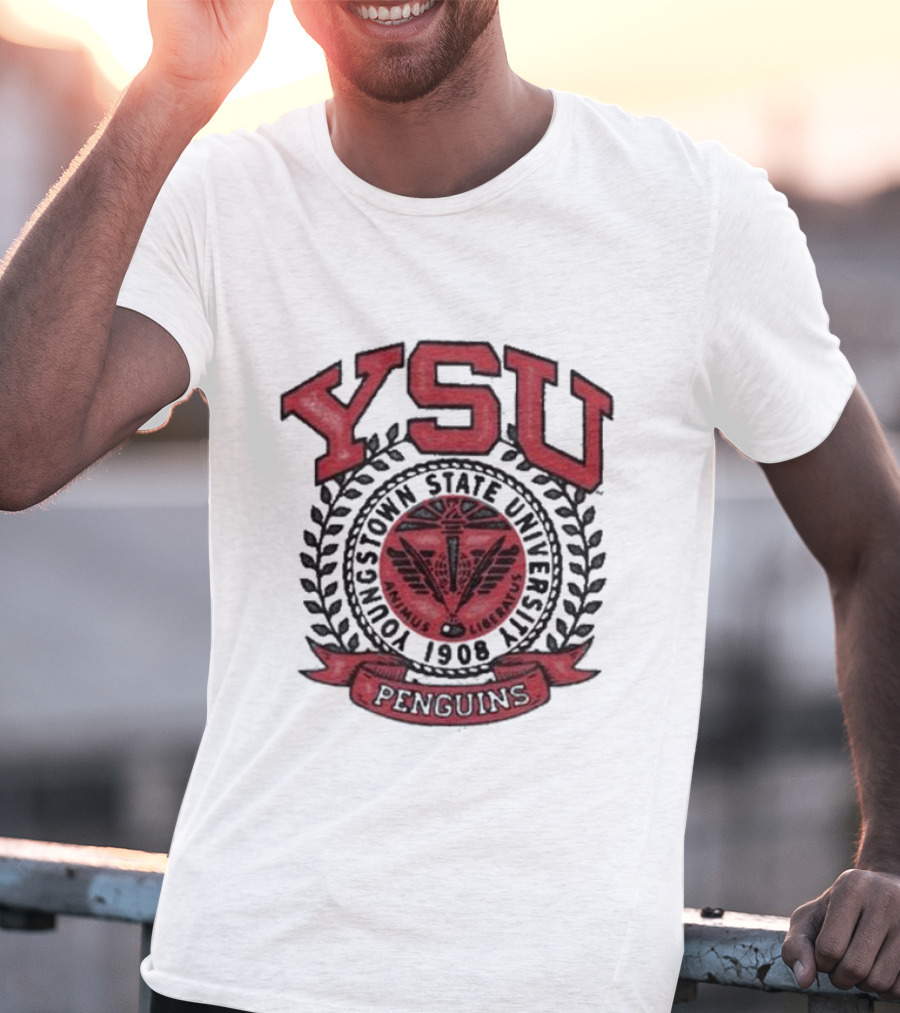 Youngstown Clothing Co Youngstown State University 1908 YSU Penguins Crest T-Shirt